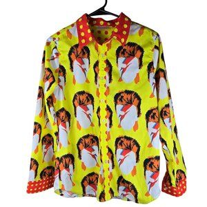 David Bowie 'Aladdin Sane' Patterned Button Down‎ Shirt